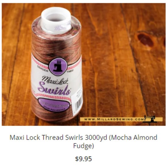 Maxi Lock 2 Spools of Mocha al Fudge Serger/ Sewing Machine Polyester Thread - Picture 5 of 7